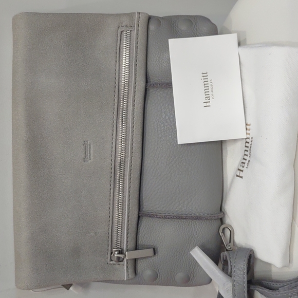 🤍HAMMITT VIP E Drizzle Gray Clutch Convertible Detachable Strap Crossbody NEW - Picture 7 of 10
